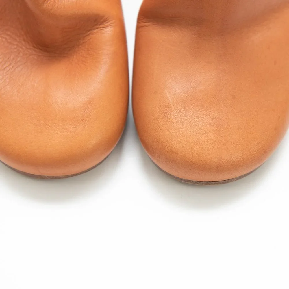 Maison Margiela Ankle Bootie Cylindrical Heel Boots Gold Leaf Lucite Size 39 - Picture 15 of 15